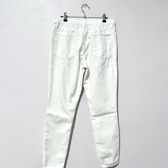 Frame button fly skinny White Denim Jeans 30 - Picture 4 of 10